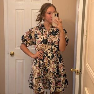 Who What Wear Puff Sleeve Sundress